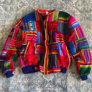 VINTAGE colorful 80’s style jacket size MEDIUM